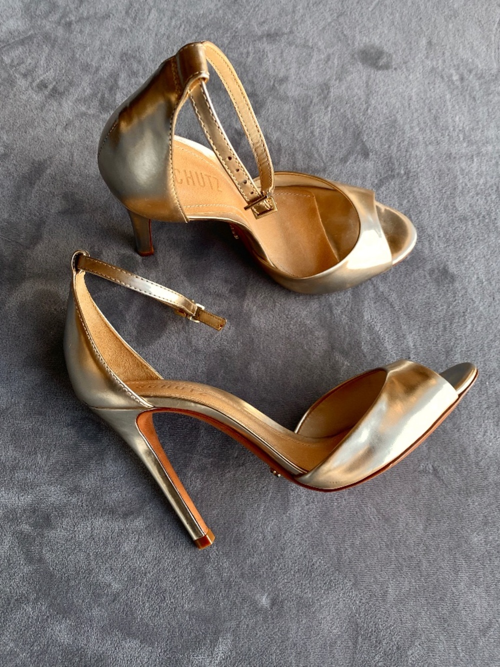 Gold Schutz Heels 7.5